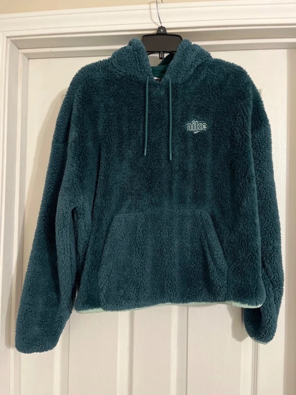 Nike Women's Blue Green Sherpa Hoodie
